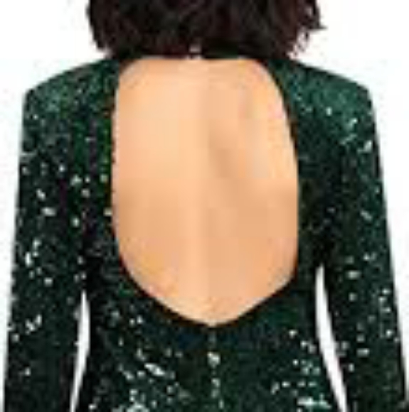 Donna Morgan green sequin mini dress NWOT - Picture 7 of 8